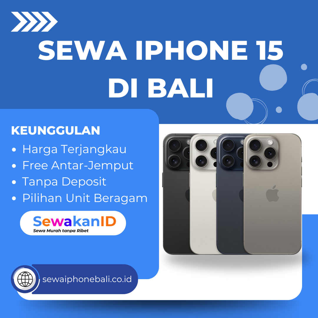 Sewa iPhone 15 di Bali