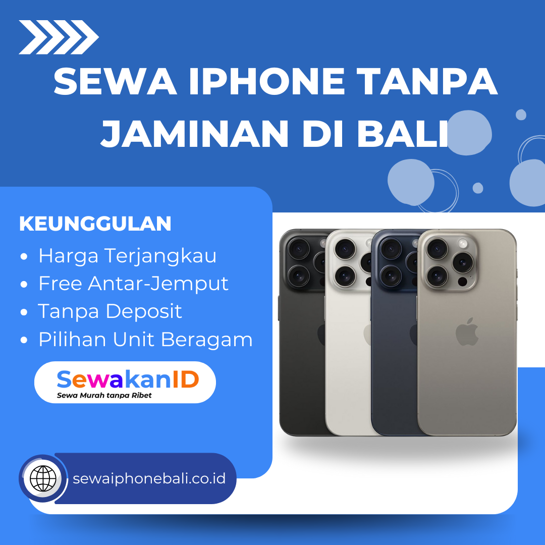 Sewa iPhone Tanpa Jaminan di Bali