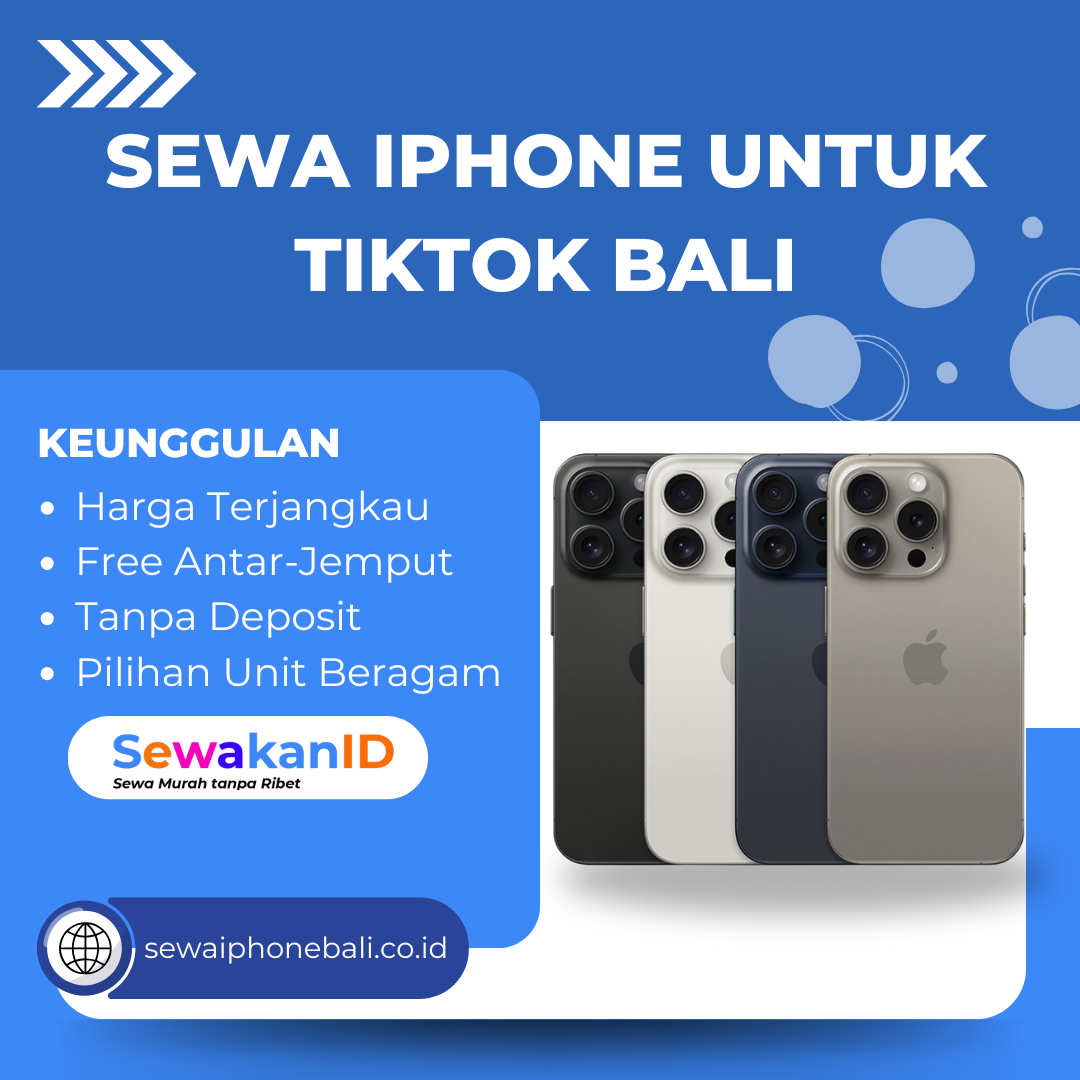 Sewa iPhone untuk TikTok Bali