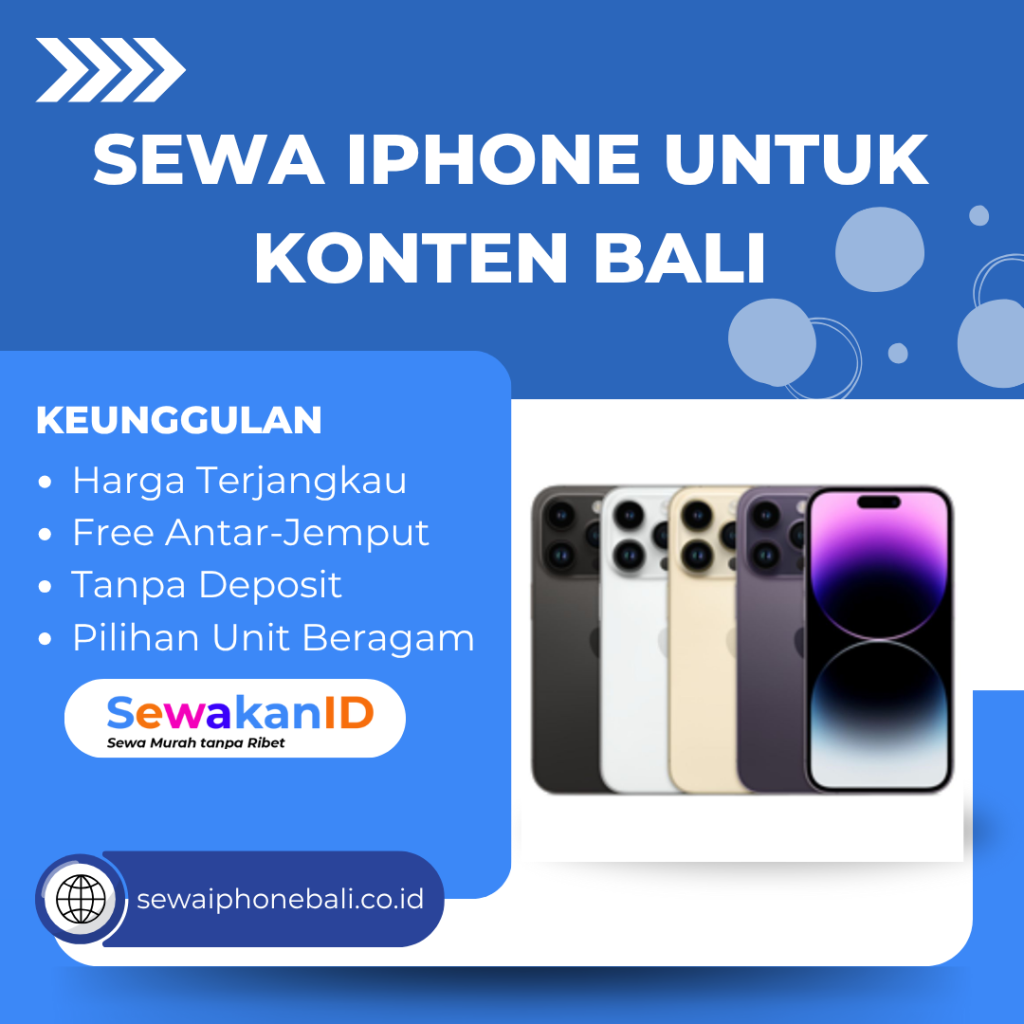 Sewa Iphone untuk Konten Bali