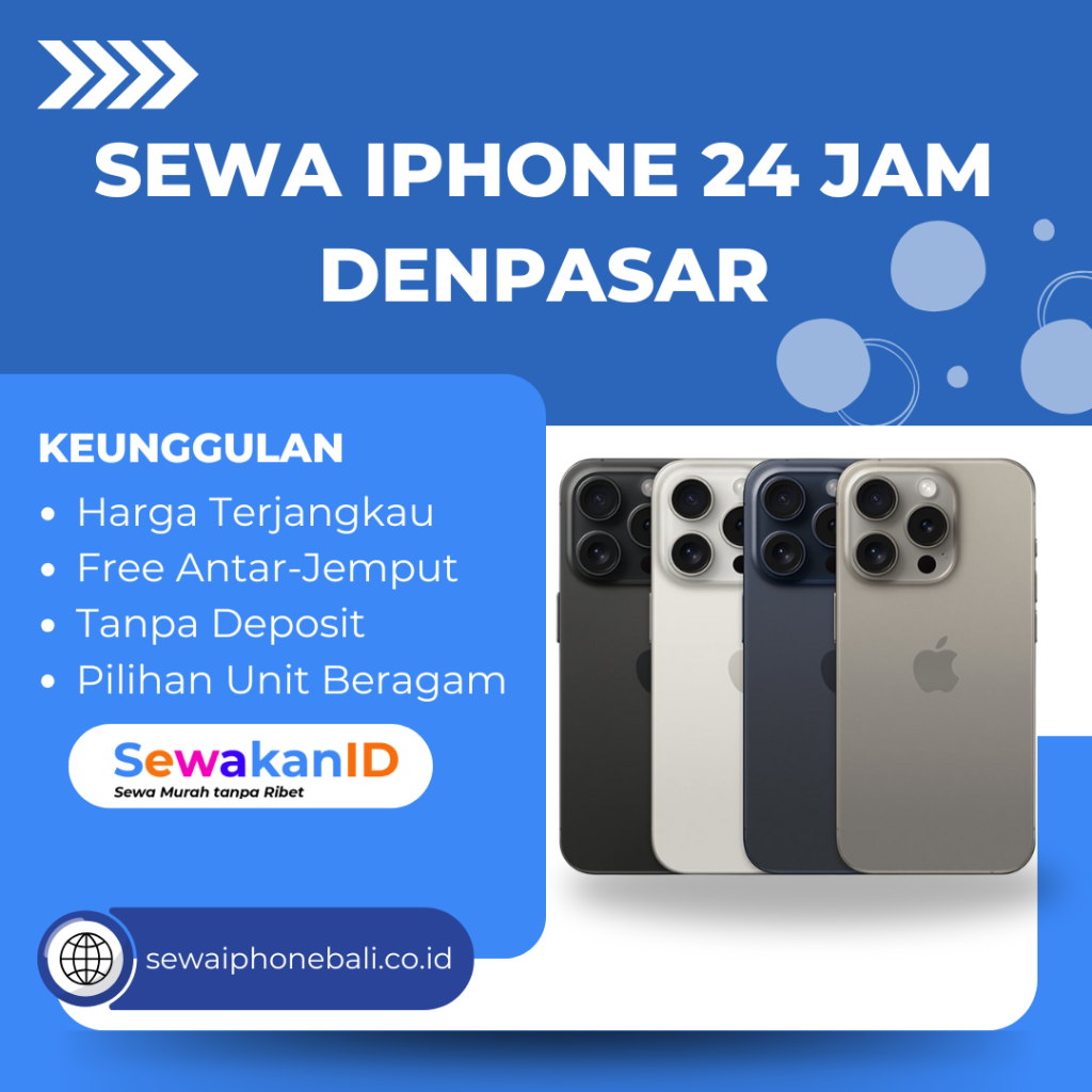 Sewa iPhone 24 Jam Denpasar Bali