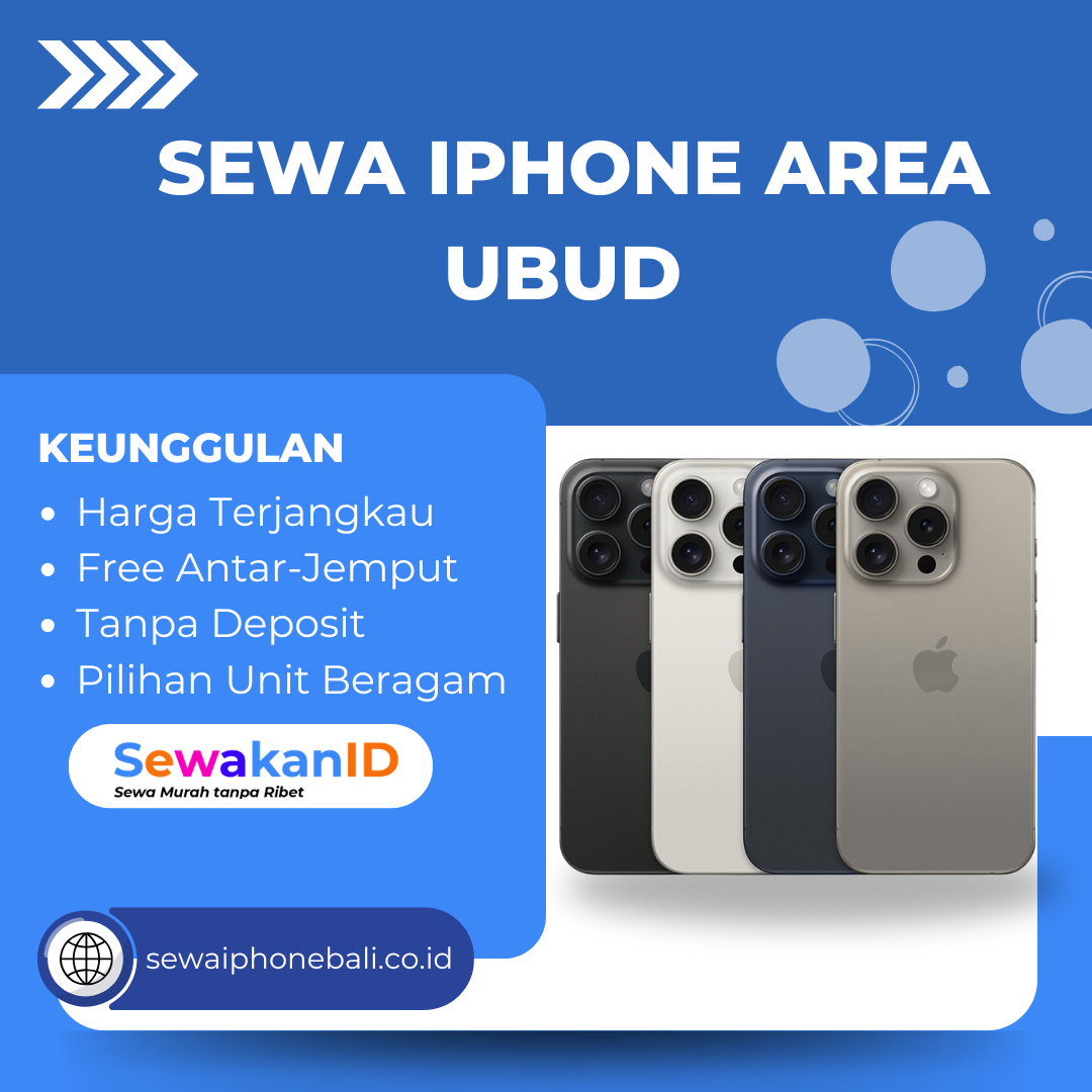 Sewa iPhone area Ubud
