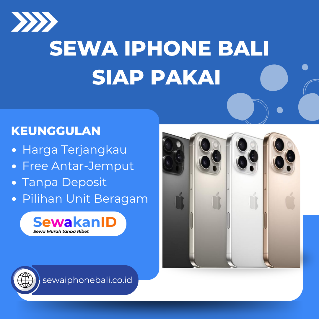 Sewa iPhone Bali Siap Pakai