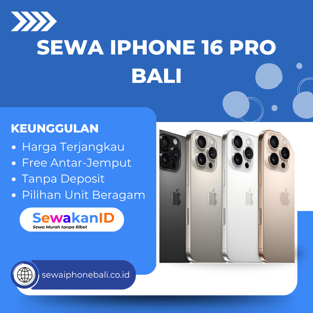 Sewa iPhone 16 Pro Bali